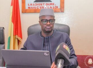 Justice : le ministre de la justice Ibrahima sory 2 Toukara au TPI de kaloum et Mafanco ́ » » Refuser l’attentisme et provoquer le soutien